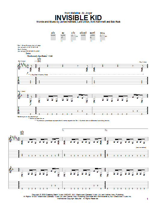 Produktgalerie: Seite 1 von 1 Invisible Kid, Metallica, Gitarre