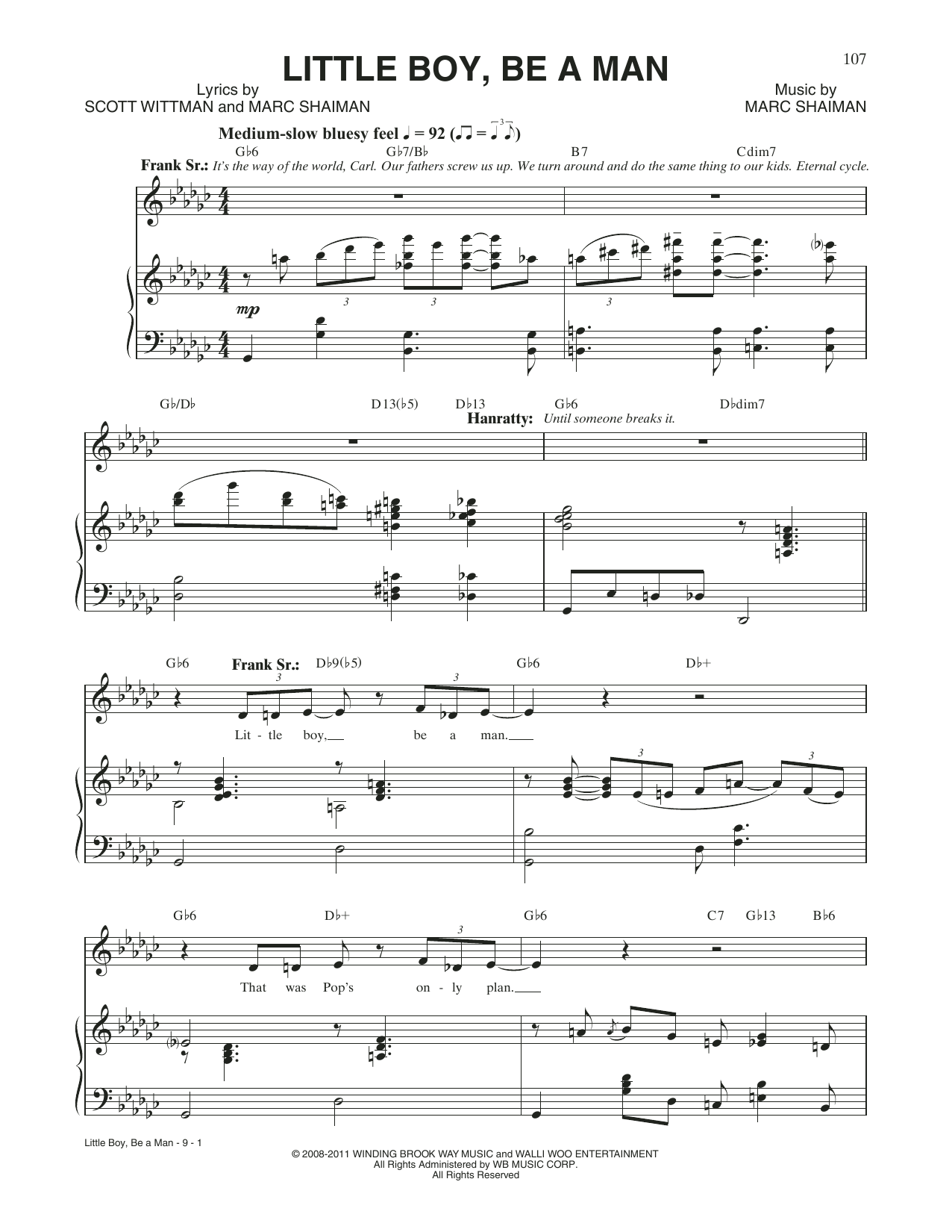 Produktgalerie: Seite 1 von 1 Little Boy, Be A Man (from Catch Me If You Can), Scott Wittman, Gesang, Klavier