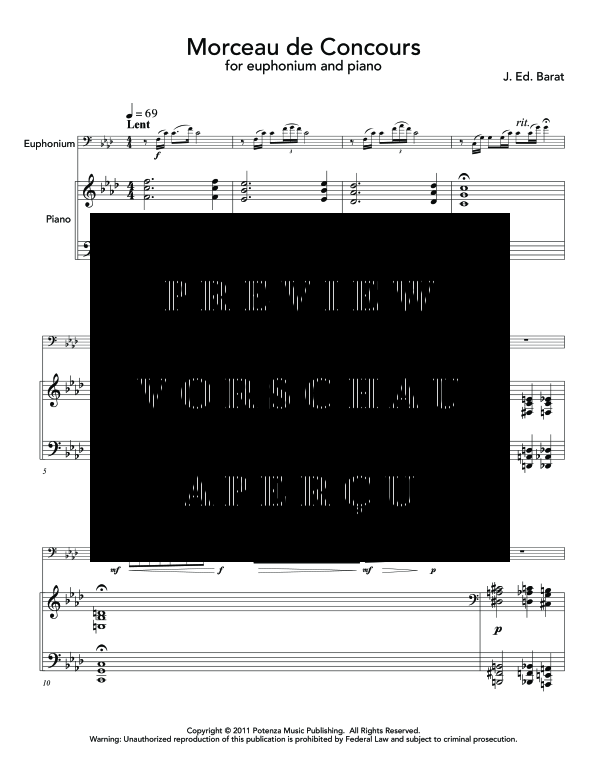 Product gallery: Page 5 of 11 Morceau de Concours, , (euphonium and piano)