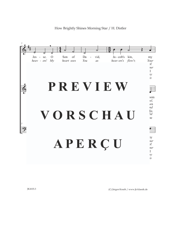 gallery: How Brightly Shines Our Morning Star (The Year Cycle, Op. 5 No. 11), , Gemischter Chor 3-stimmig SAM oder 3 Instrumente