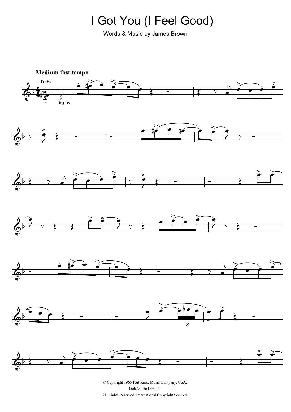 Produktgalerie: Seite 1 von 1 I Got You (I Feel Good), James Brown, Trompete