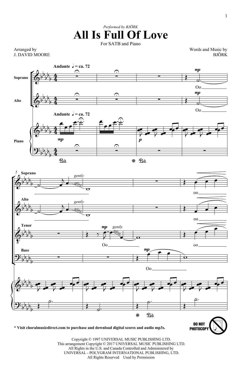 Produktgalerie: Seite 1 von 1 All Is Full Of Love, J. David Moore, Chor