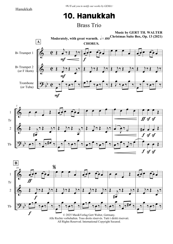 gallery: Hanukkah, , Blechbläser Trio