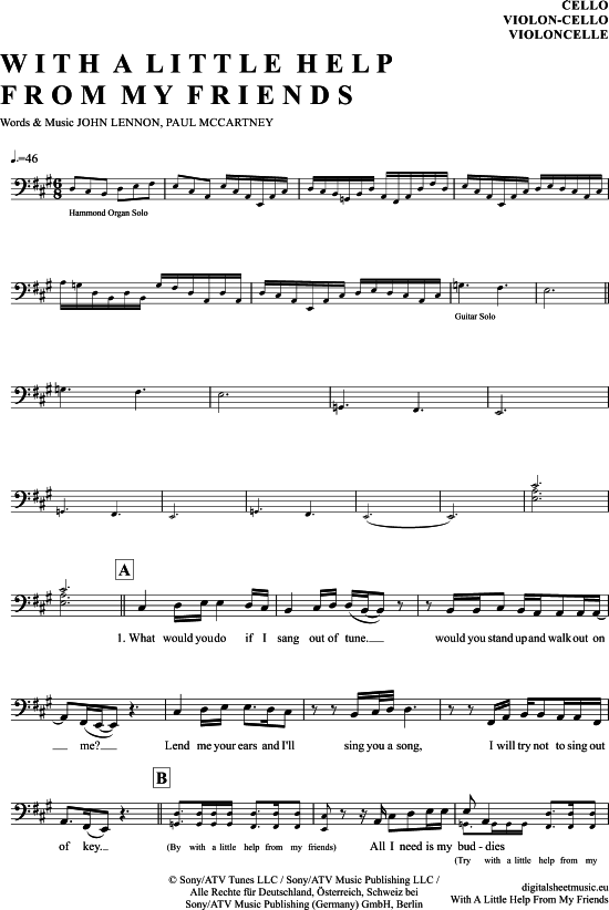 gallery: With A Little Help From My Friends , Cocker, Joe, (Violon-Cello)