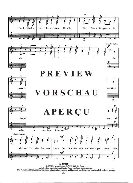 Product gallery: Page 3 of 5 Alle Tiere dieser Erde , , (women's choir)