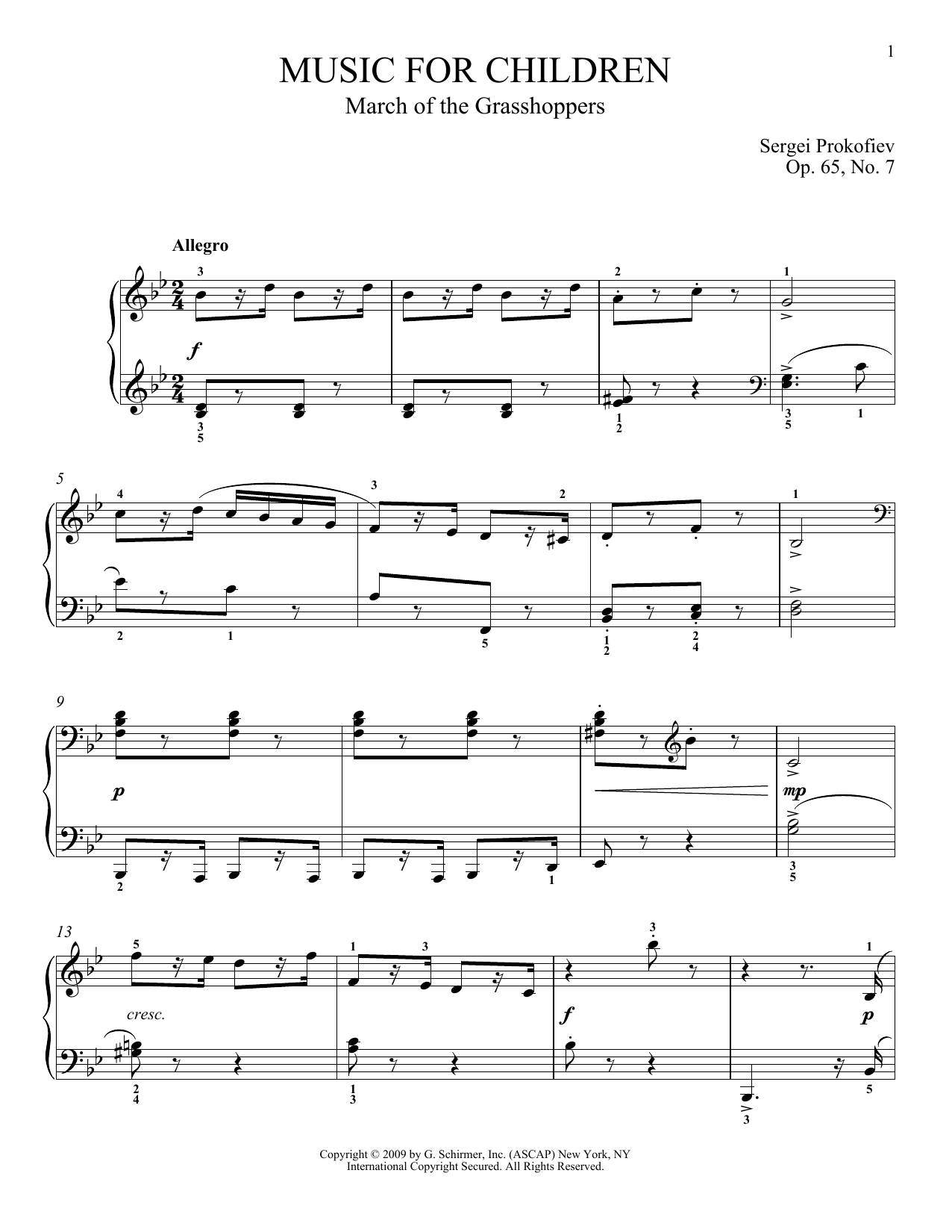 Product gallery: Page 1 of 1 March Of The Grasshoppers, Sergei Prokofiev
