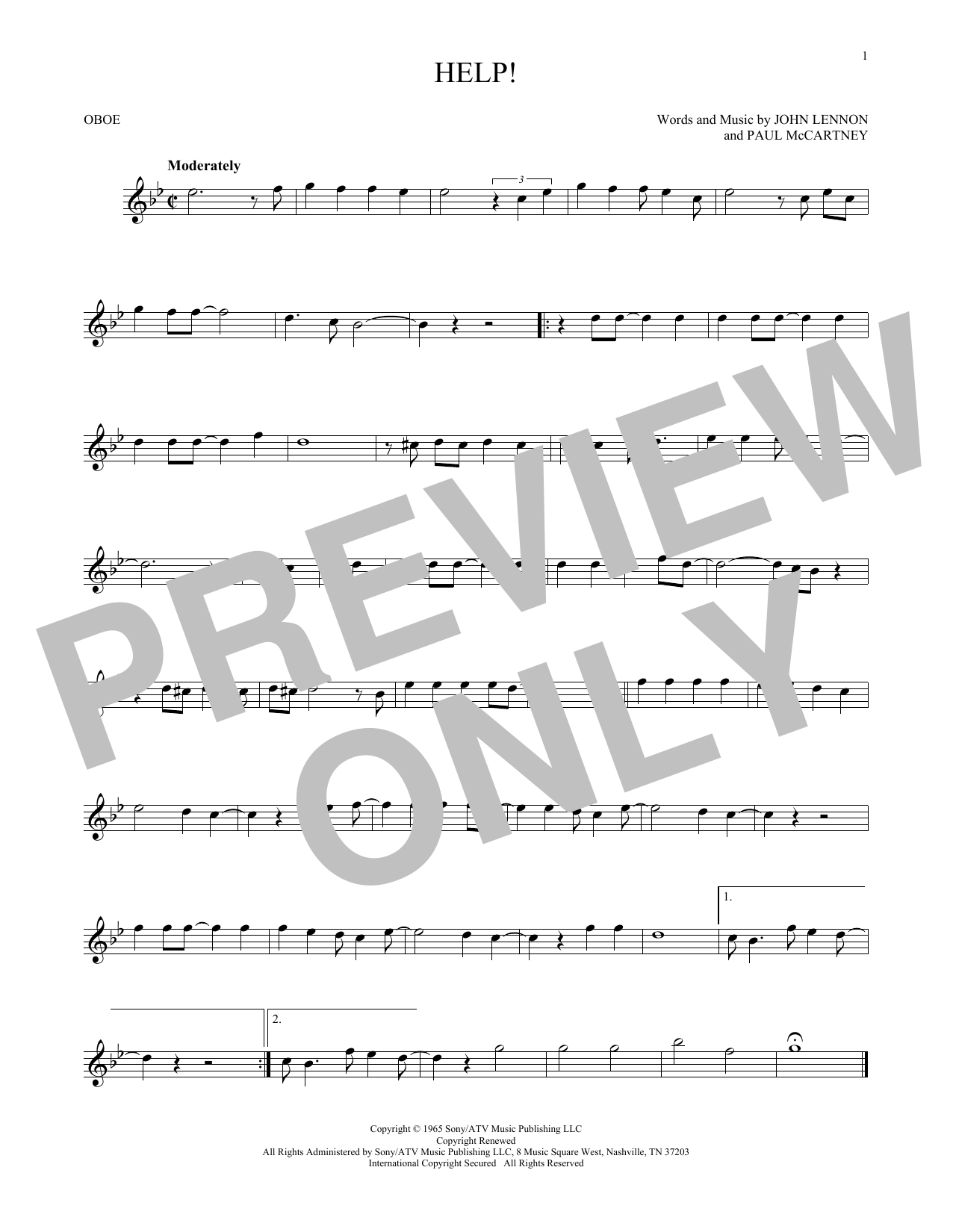 Produktgalerie: Seite 1 von 1 Help!, The Beatles, Oboe