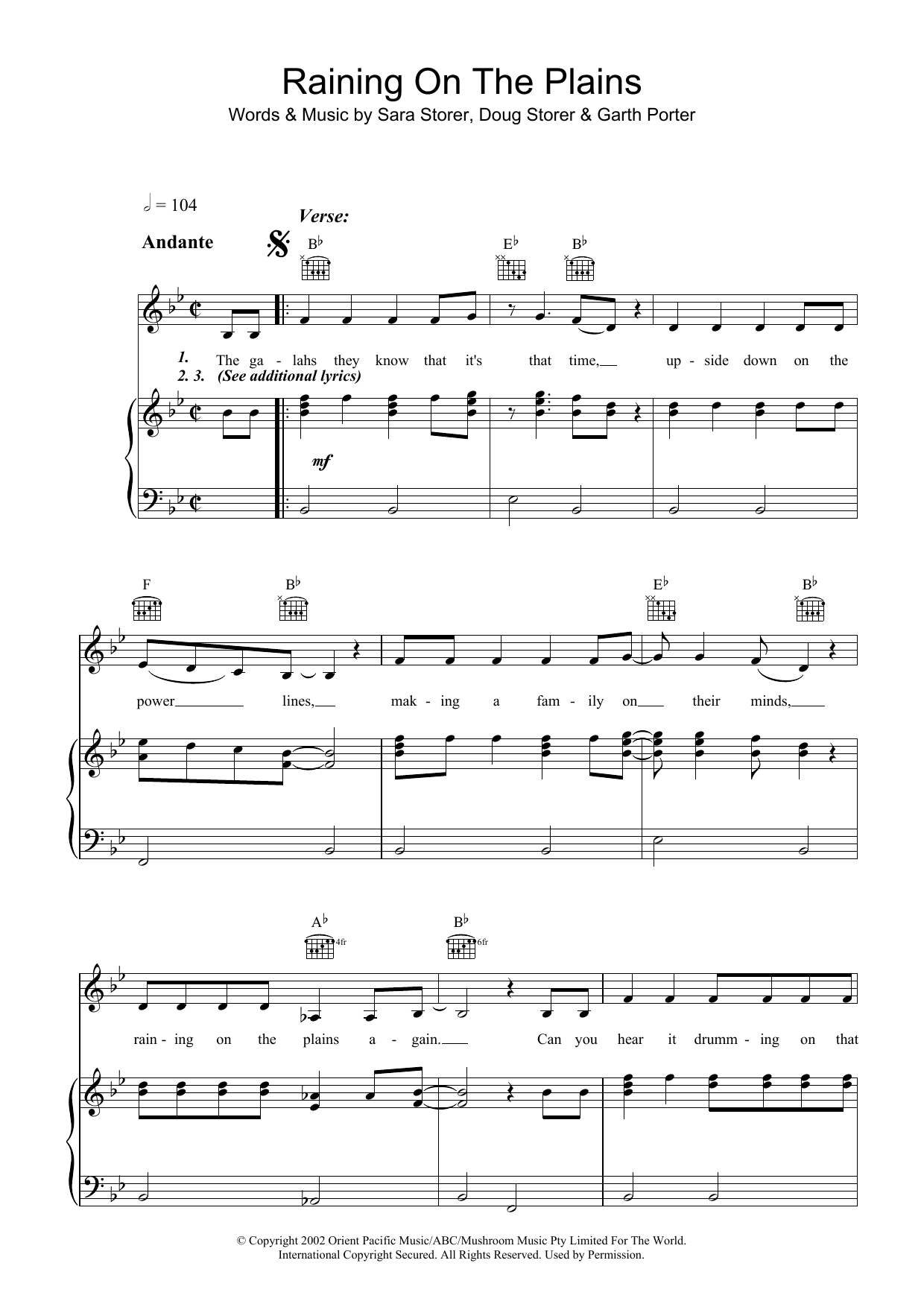 Produktgalerie: Seite 1 von 1 Raining On The Plains, Sara Storer, Gesang, Gitarre, Klavier