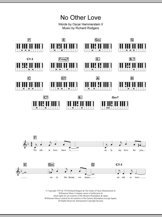 Produktgalerie: Seite 1 von 1 No Other Love, Rodgers & Hammerstein, Klavier