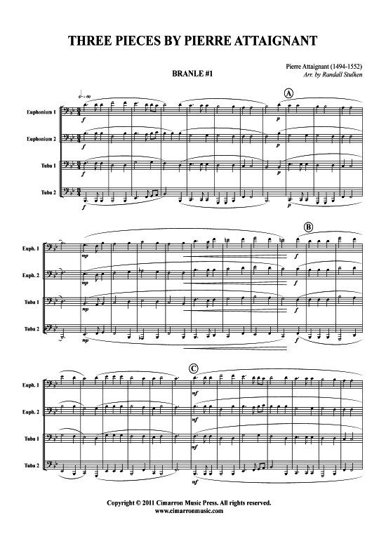 Product picture to: Drei Stücke von P. Attaignant Pierre Attaignant