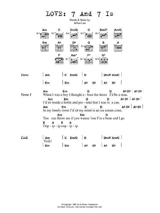 Produktgalerie: Seite 1 von 1 7 And 7 Is, Love, Gitarre