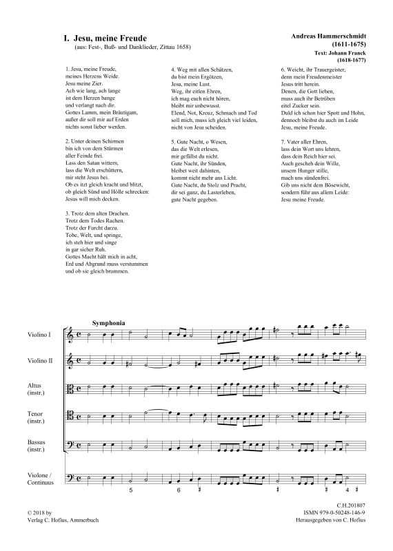 gallery: Fest-, Buß- und Danklieder (1658) - Band 1, , (Gemischter Chor 4-5 stimmig, 4-5 Instrumente, B.C.)