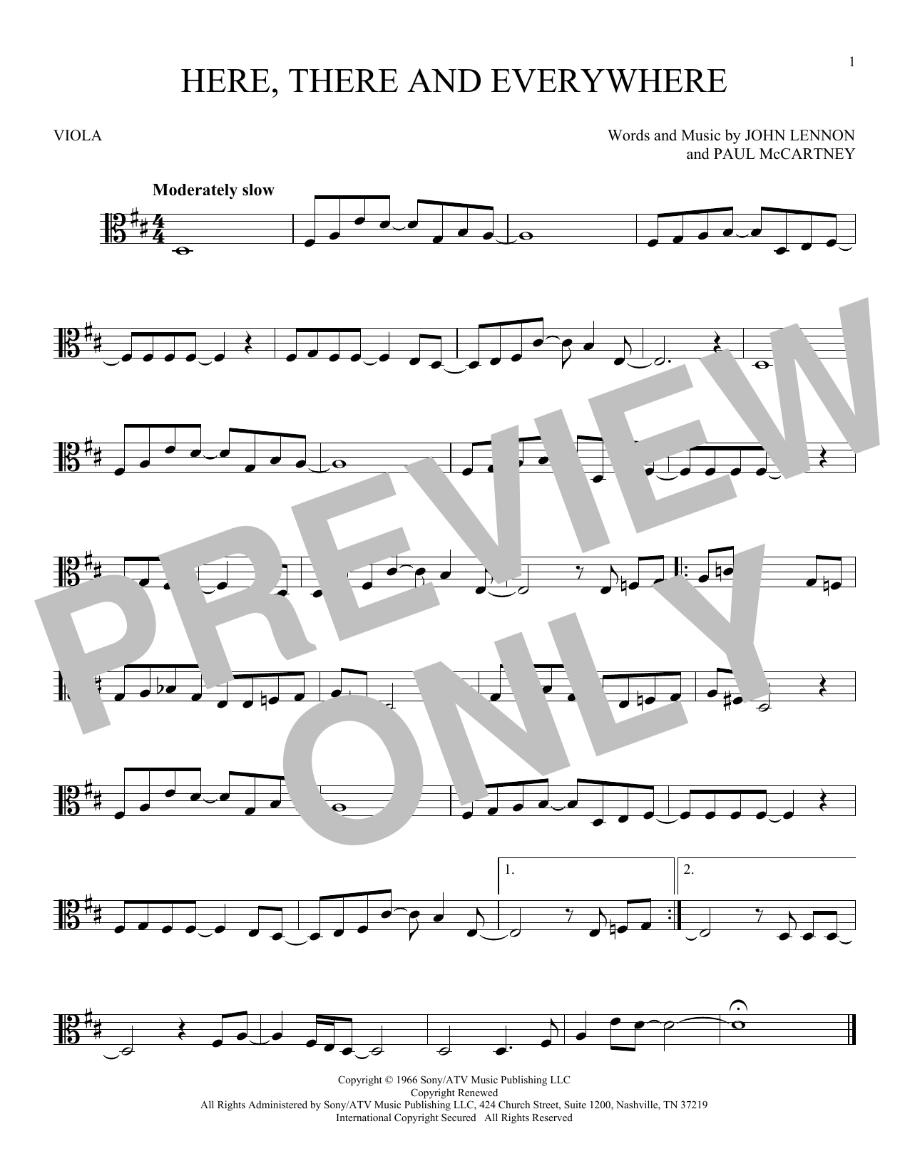 Product gallery: Page 1 of 1 Here, There And Everywhere, The Beatles