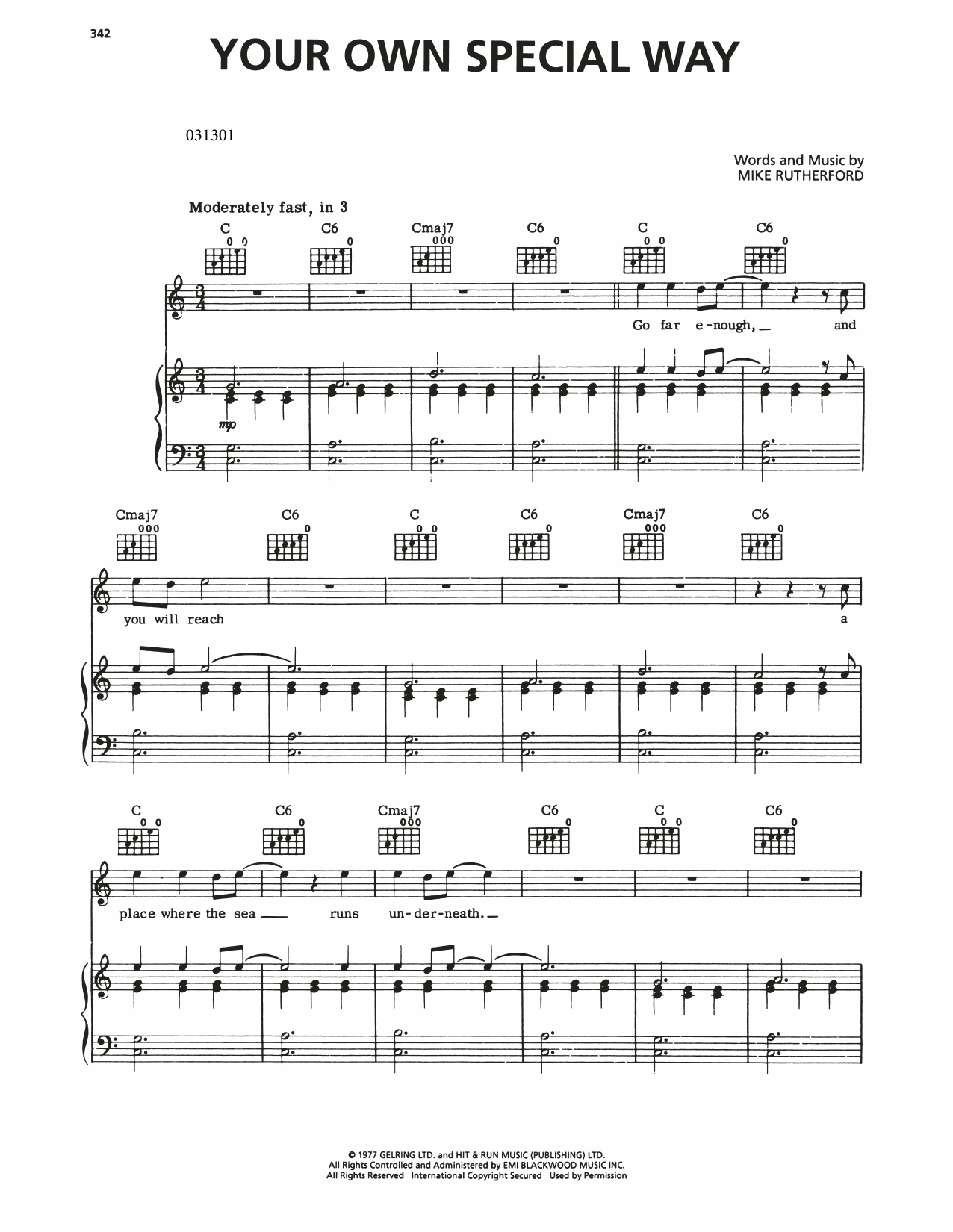 Produktgalerie: Seite 1 von 1 Your Own Special Way, Genesis, Gesang, Gitarre, Klavier