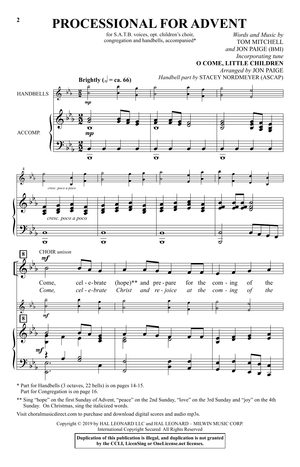 Product gallery: Page 1 of 1 Processional For Advent, Tom Mitchell & Jon Paige