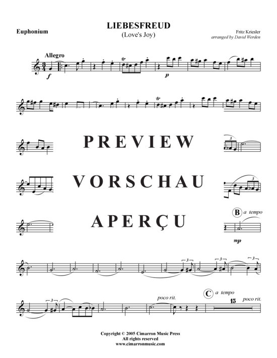 gallery: Liebesfreud , , (Tenorhorn/Bariton + Klavier)
