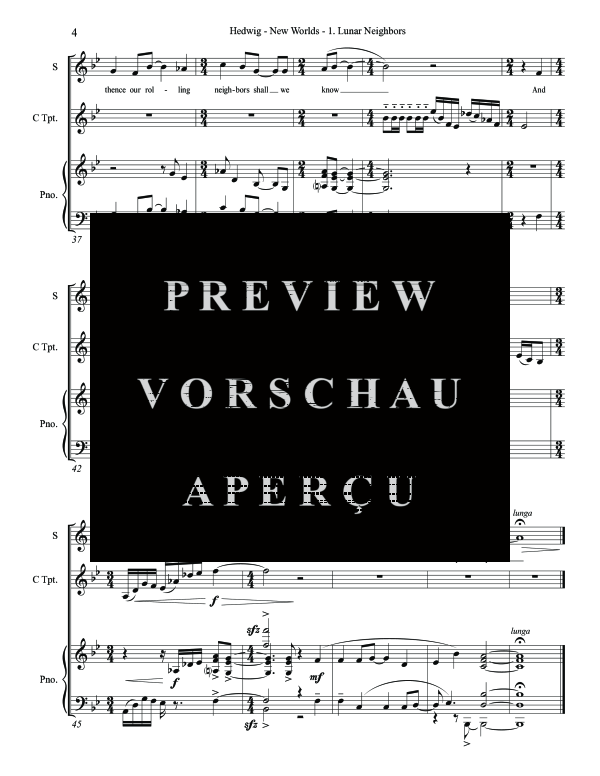 Produktgalerie: Seite 8 von 11 New Worlds, , (Trio Mezzo Sopran, Trompete in C/Flügelhorn und Klavier)