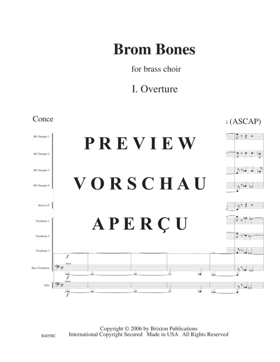Product gallery: Page 4 of 21 Brom Bones (10-stimmiger Blechbläserchor) (4 Trompeten, 1 Horn, 3 Posaunen, 1 Bassposaune, 1 Tuba) , , )