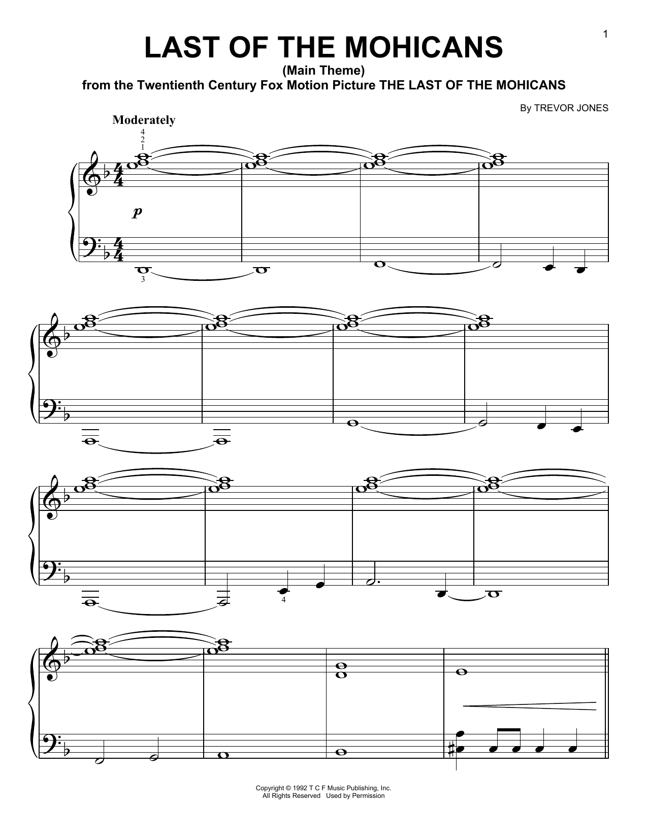 Produktbild zu: Last Of The Mohicans (Main Theme)