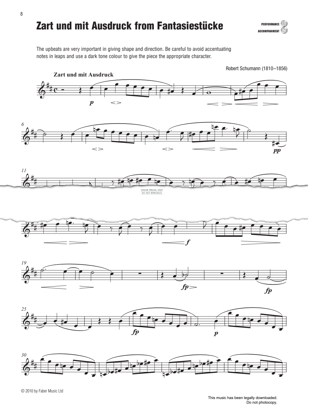 Product gallery: Page 1 of 1 Zart und mit Ausdruck from Fantasiestücke, Robert Schumann