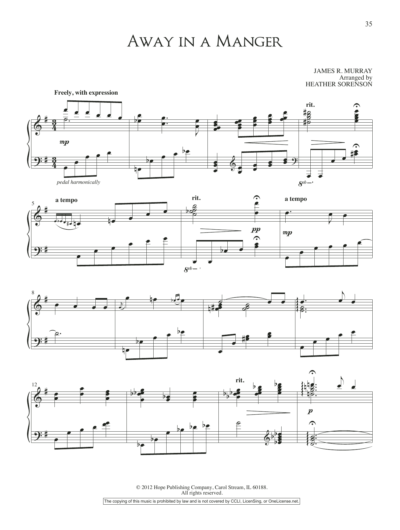 Product gallery: Page 1 of 1 Away In A Manger, Heather Sorenson
