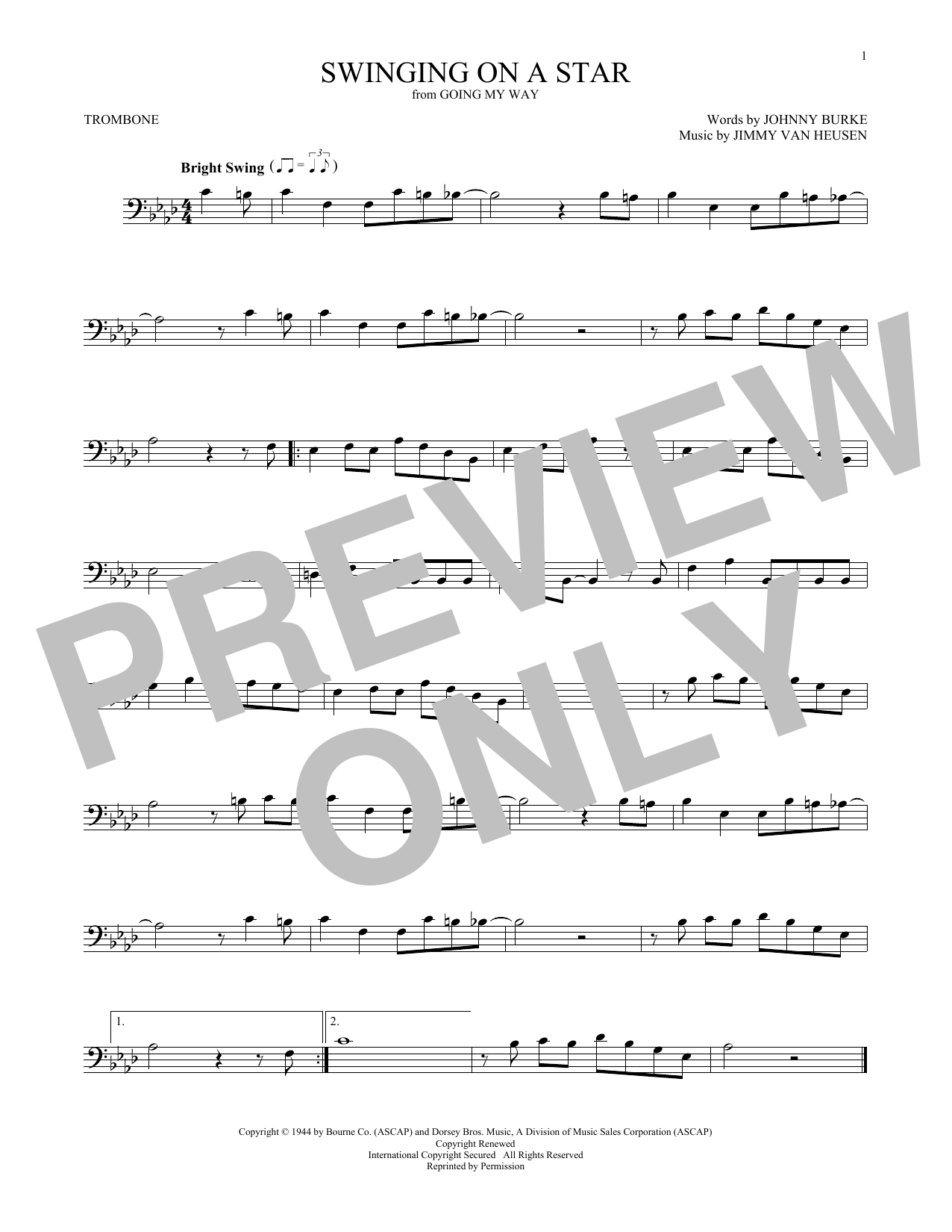 Product gallery: Page 1 of 1 Swinging On A Star, Jimmy Van Heusen