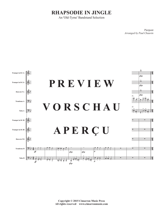 Produktgalerie: Seite 3 von 21 Rhapsodie in Jingle , , (Doppeltes Blechbläserquintett)