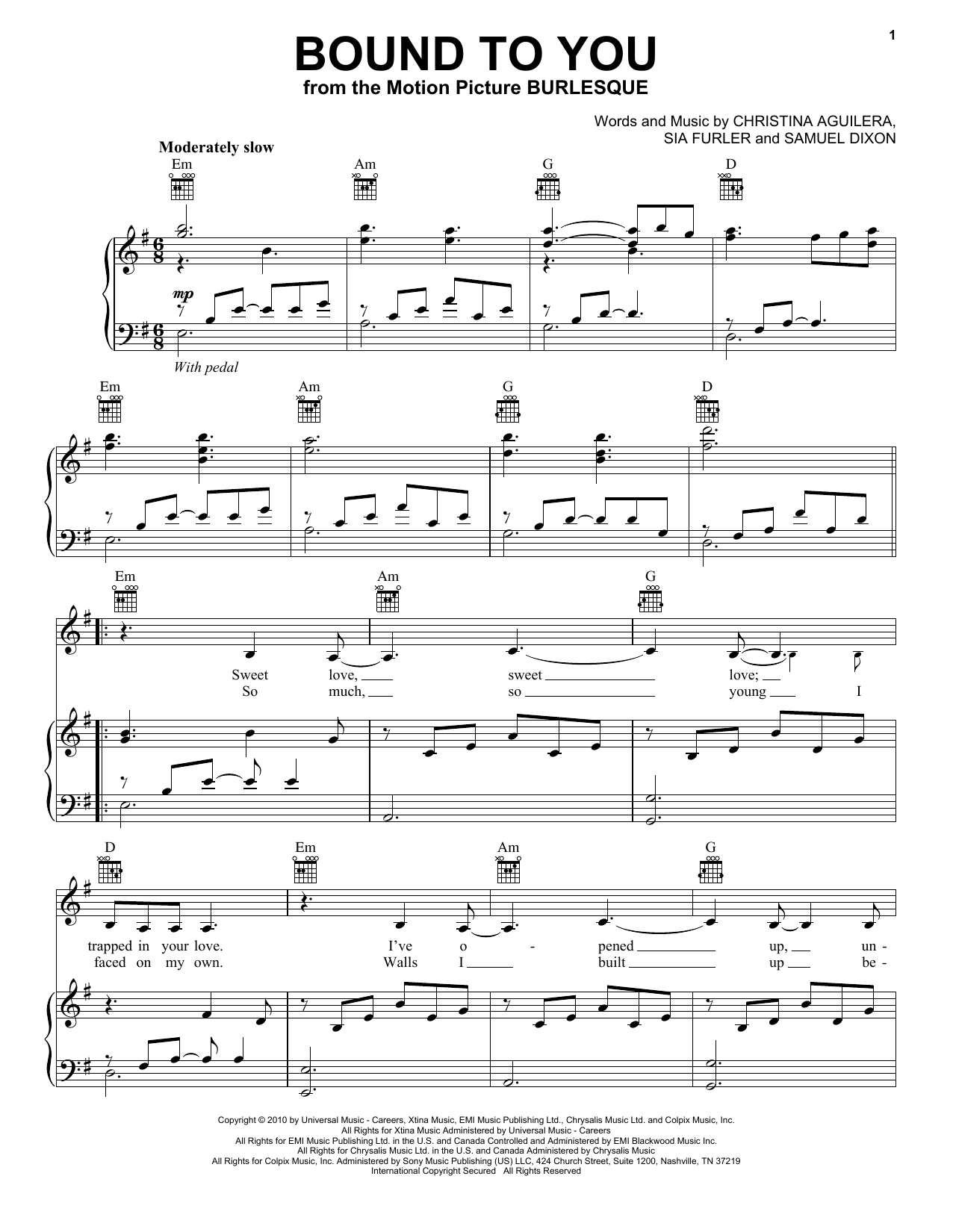 Produktbild zu: Bound To You (from Burlesque)