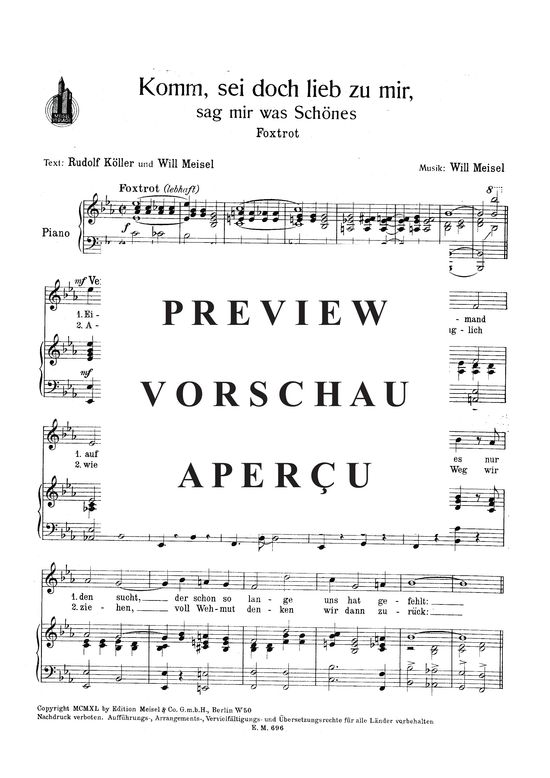 Produktgalerie: Seite 3 von 3 Komm sei doch lieb zu mir, sag was Schönes, , Klavier und Gesang