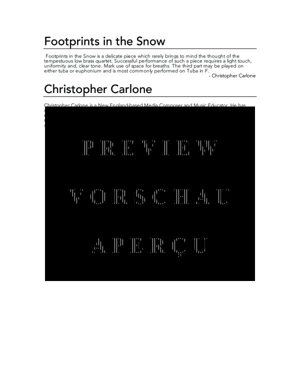 Product gallery: Page 4 of 11 Footprints in the Snow, , (Tuba Quartett EETT)