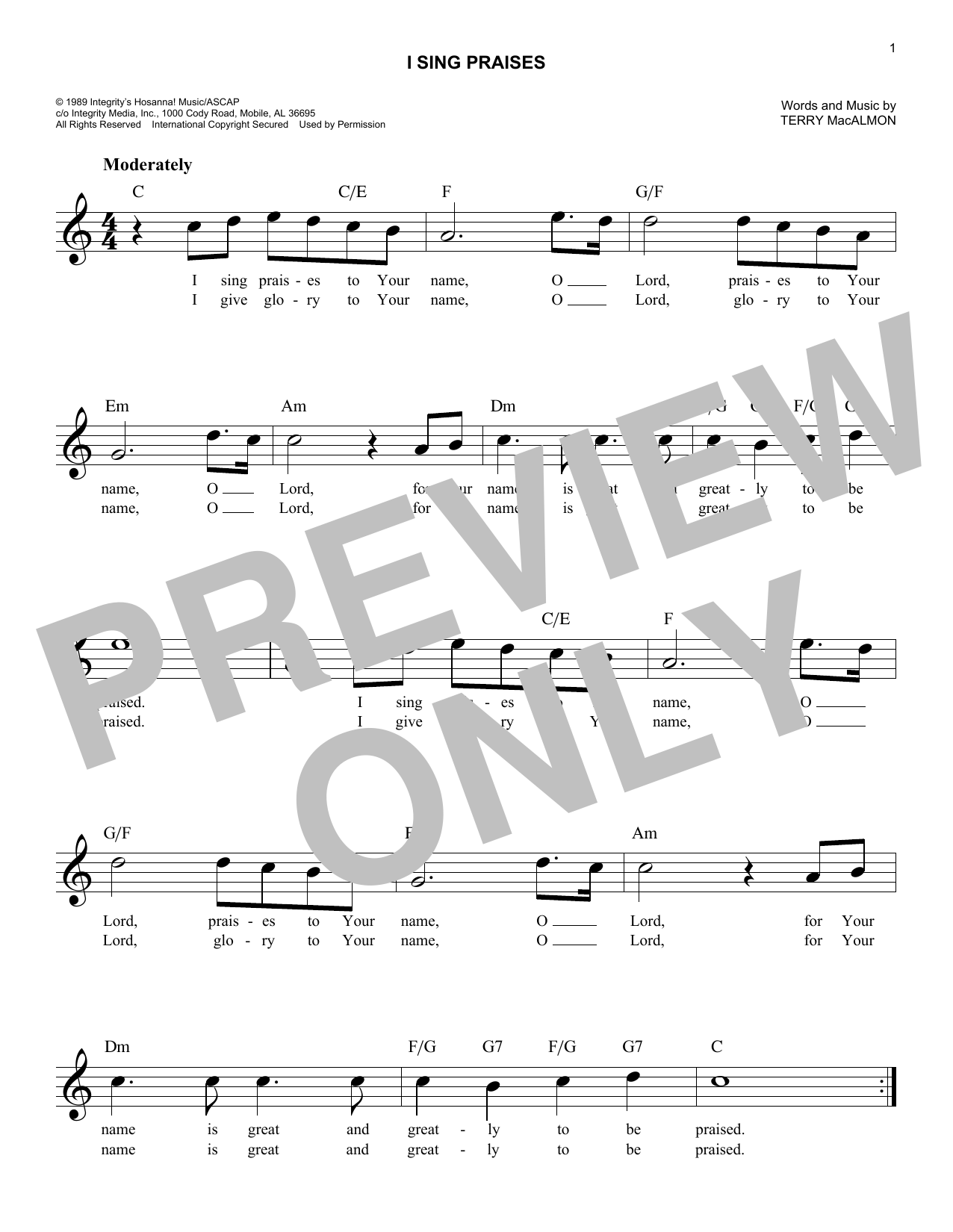 Produktbild zu: I Sing Praises