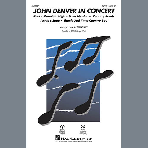 cover: John Denver In Concert (arr. Alan Billingsley), John Denver, Chor