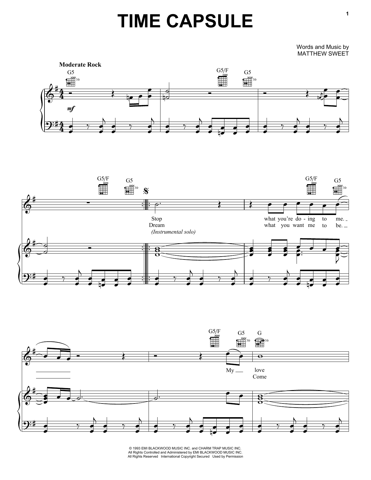 Produktgalerie: Seite 1 von 1 Time Capsule, Matthew Sweet, Gesang, Gitarre, Klavier