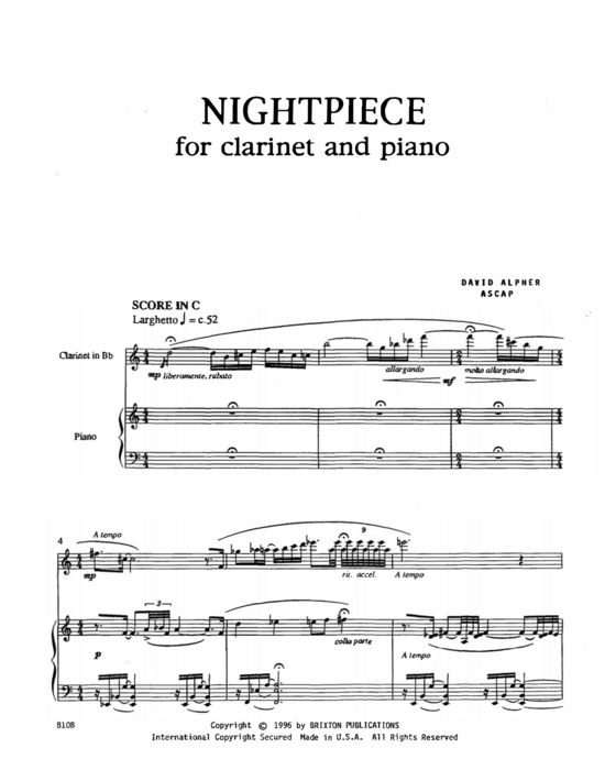 Product picture to: Nightpiece David Alpher