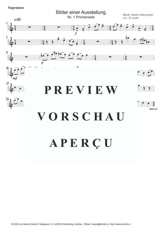 Produktgalerie: Seite 5 von 9 Promenade, , Saxophon Quintett