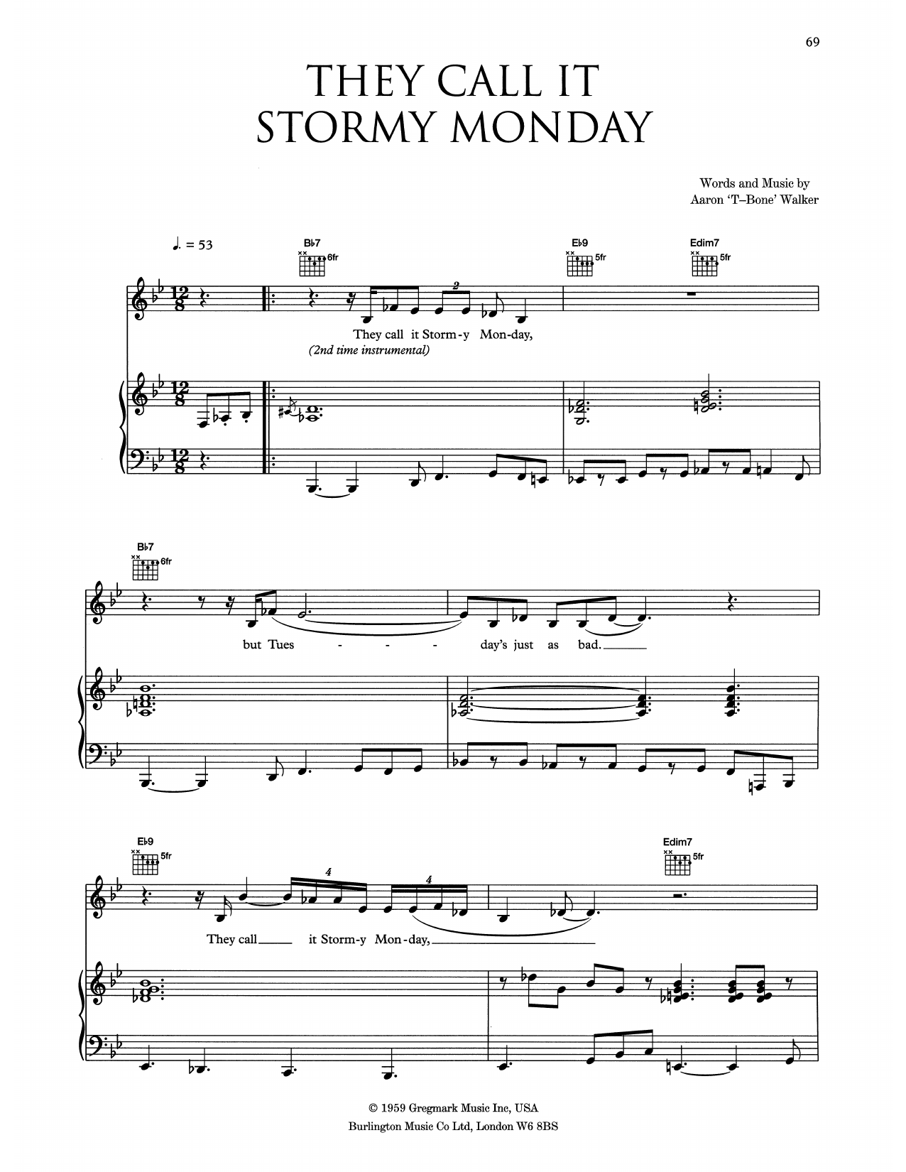 Produktbild zu: (They Call It) Stormy Monday (Stormy Monday Blues)