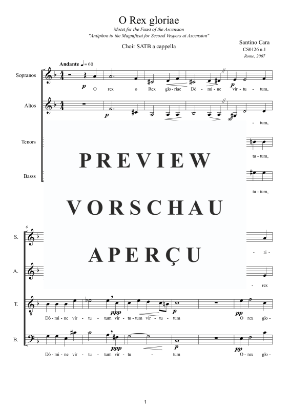 Produktgalerie: Seite 2 von 11 O rex gloriae - Motette, , Gemischter Chor a capella