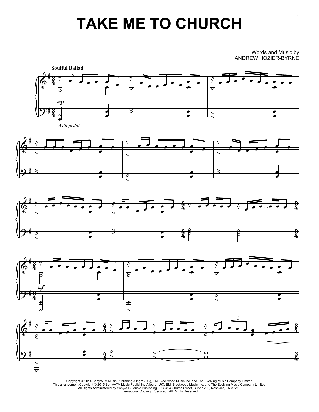 Product gallery: Page 1 of 1 Take Me To Church, Hozier