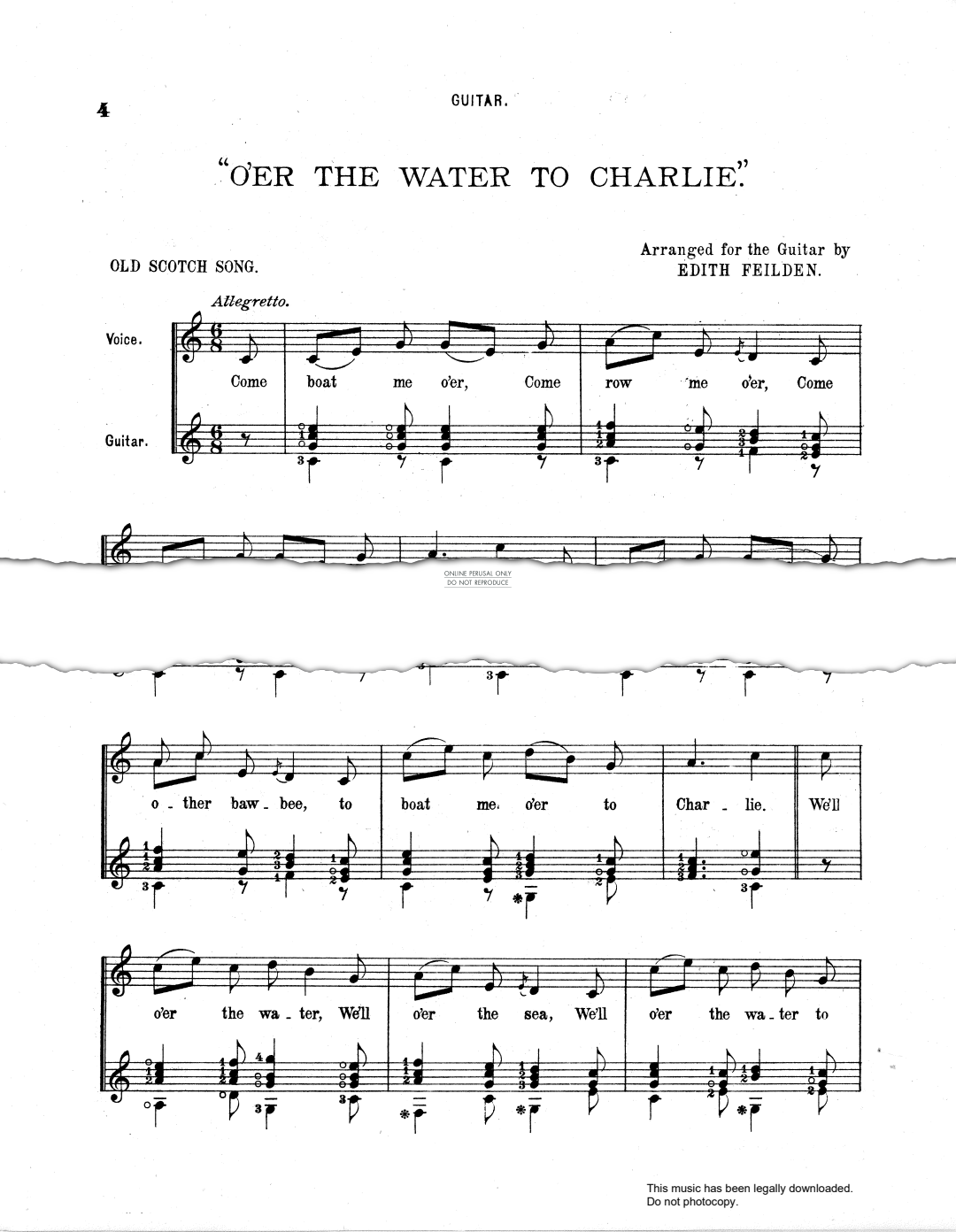 Product picture to: O'er The Water To Charlie