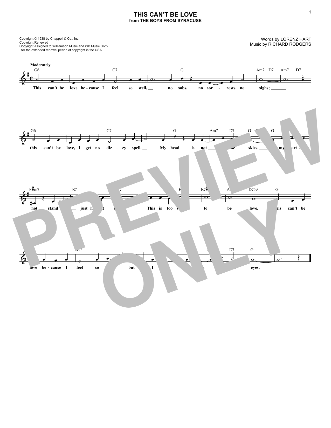 Produktbild zu: This Can't Be Love