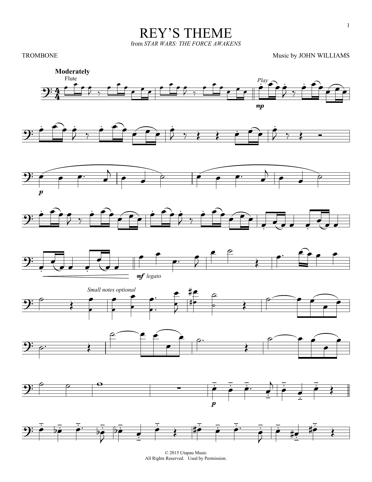 Product gallery: Page 1 of 1 Rey's Theme (from Star Wars: The Force Awakens), John Williams