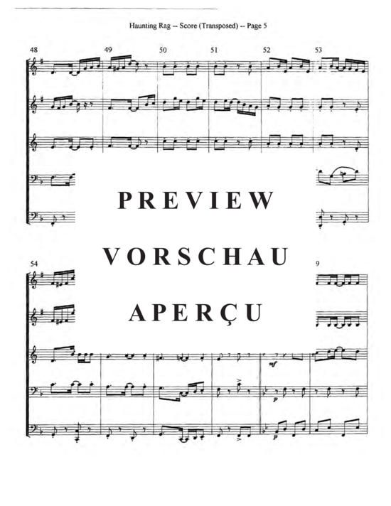 Produktgalerie: Seite 9 von 21 Haunting Rag , , (Blechbläser Quintett)