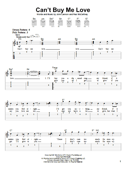 Product gallery: Page 1 of 1 Can't Buy Me Love, The Beatles
