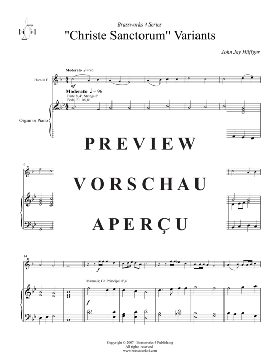 Produktgalerie: Seite 3 von 6 Christe Sanctorum Variants , , (Horn in F + Klavier)