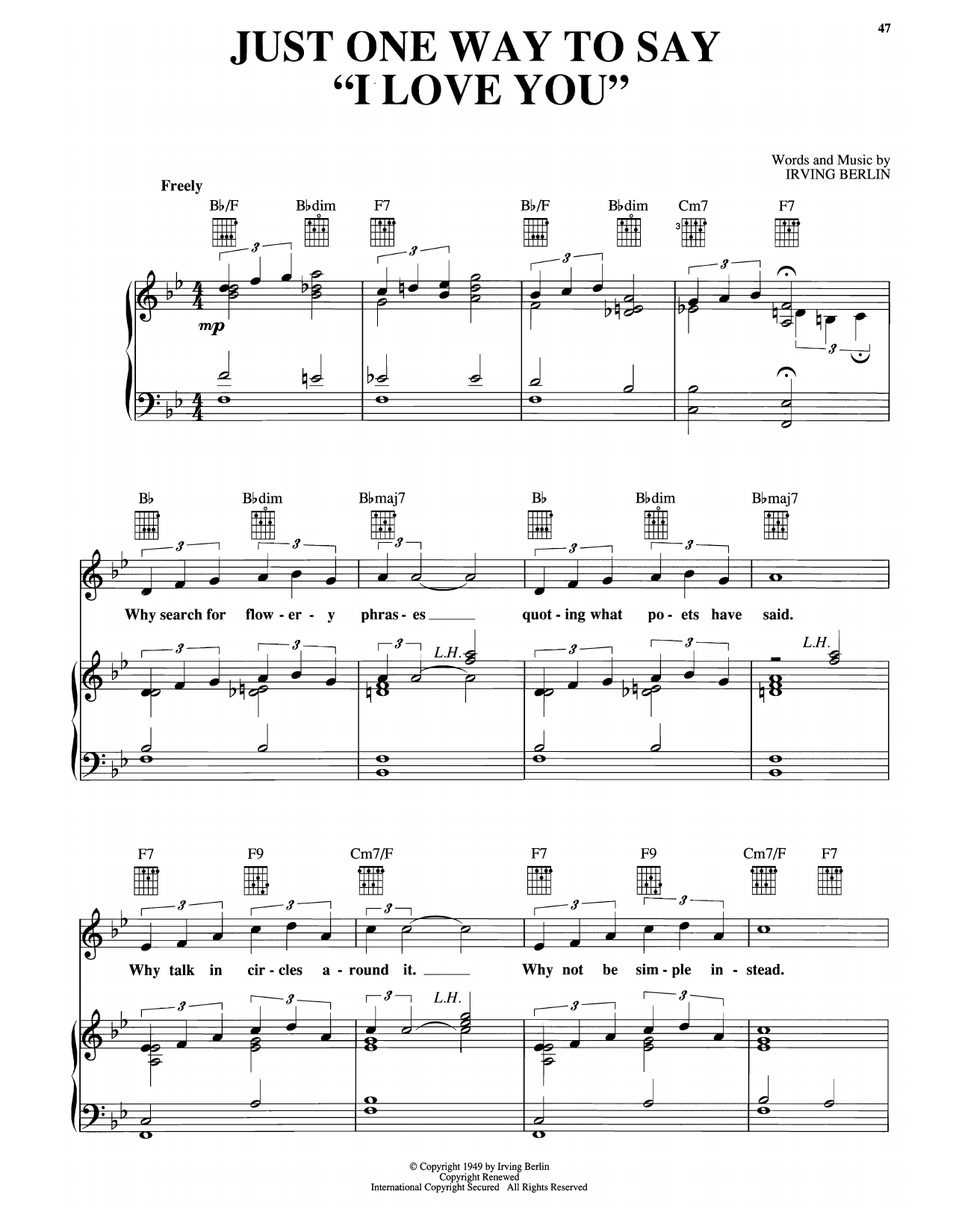 Produktbild zu: (Just One Way To Say) I Love You (from Miss Liberty)