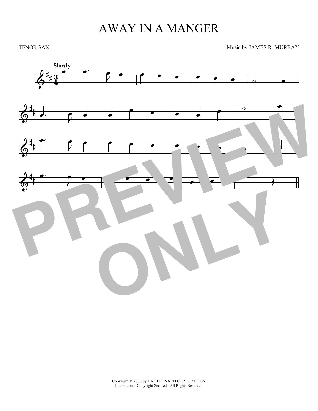 Product gallery: Page 1 of 1 Away In A Manger, James R. Murray