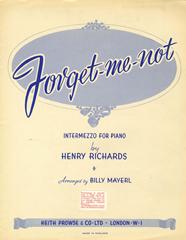 cover: Forget-Me-Not, Henry Richards, Klavier