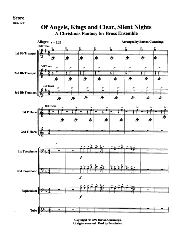 Produktgalerie: Seite 1 von 11 Of Angels, Kings and Clear, Silent Night, , Blechbläserensemble
