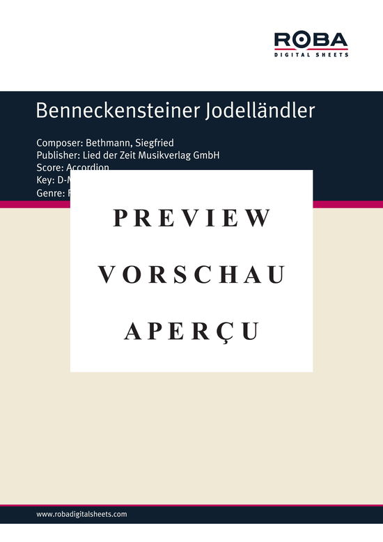 Product gallery: Page 2 of 3 Benneckensteiner Jodelländler , , (accordion)