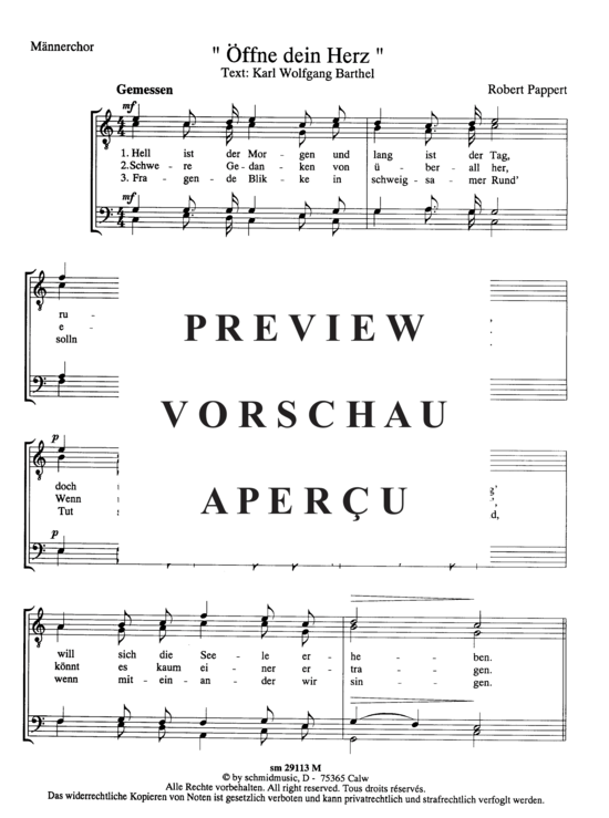 gallery: Öffne Dein Herz , , (Männerchor)